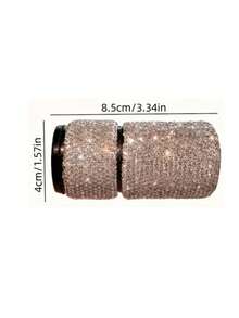 1 cọ trang điểm má hồng đính đá sang trọng kèm nắp đậy, có thể thu gọn, tiện dụng, quà tặng mới. - Bạc - Xem 4