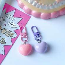 5pcs/4pcs Random Color Macaron Heart Shaped Keychain Pendant, Cute Girly Gift, Suitable For Wedding, Birthday, Anniversary, Couples, Friends, Pet Lovers, Valentine's Day, Mother's Day And Other Occasions - View 10