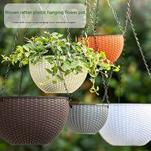 2pcs Double-Layer Hanging Baskets With Drainage Grooves, Honeycomb Pattern Design, 7 Color Options Available. Includes Plastic Flower Pot Hooks For Easy Installation. Suitable For Indoor And Outdoor Use. Made Of Durable Plastic Material, An Ideal Gift. - Flowerpot - View 1