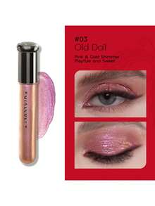 GIRLCULT Illusional Liquid Eyeshadow 03 Old Doll, Fine Glitter, Lightweight Liquid, Moisturizing & Smooth, High Saturation Color, Easy To Blend, Long-Lasting & Smudge-Proof, Brightens Eyes, Suitable For Beginners Daily Use, Gift, 4ml/0.14 Fl Oz - 03 Old Doll - View 3
