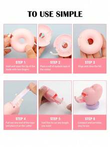 Bộ 5 cuộn sticker trang điểm mắt, bao gồm sticker phấn mắt hình bánh donut, bút kẻ mắt thoáng khí, sticker giấy nối mi, băng dính trang điểm mặt vô hình, băng dính tập trang điểm tức thì, băng dính nâng cơ mặt, băng dính phấn mắt, băng dính bút kẻ mắt (1.25cm*4.5m), dụng cụ trang điểm, dụng cụ nối mi, dụng cụ nâng cơ mặt. - Nhiều màu - Xem 5
