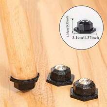 4 piezas de ruedas giratorias de 360 grados para muebles de uso pesado, autoadhesivas, de rodaje suave para un fácil movimiento, adecuadas para muebles pesados, ruedas de muebles multifuncionales - Multicolor - Ver 3