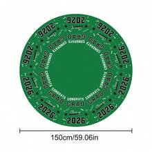 2026毕业派对装饰桌布，绿色圆形/方形涤纶毕业典礼派对餐桌装饰，适用于餐厅、厨房和房间装饰，毕业派对装饰用品 - 綠色 - 查看 15