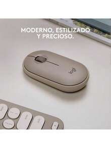Chuột không dây Logitech Pebble, có kết nối Bluetooth hoặc bộ thu 2.4GHz, chuột máy tính siêu mỏng, hoạt động êm ái, nút bấm mềm mại, phù hợp cho máy tính xách tay/máy tính để bàn/PC. - Xem 5