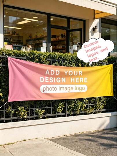1 Tấm banner tùy chỉnh, thiết kế logo, văn bản và hình ảnh cá nhân hóa, khổ lớn, dùng để trưng bày, trang trí sự kiện, quảng cáo, phông nền cho doanh nghiệp, tiệc tùng và sử dụng hàng ngày.