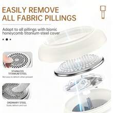 Fabric Shaver, Lint Remover Rechargeable 3-Speed Remove Fuzz, Pilling For Wool, Clothes, Sweater, Coat, Electric Lint Shaver With Stainless Steel Replacement Blades, Light Beige - A - View 3