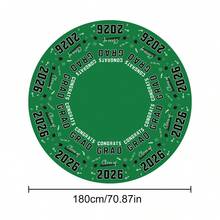 2026毕业派对装饰桌布，绿色圆形/方形涤纶毕业典礼派对餐桌装饰，适用于餐厅、厨房和房间装饰，毕业派对装饰用品 - 綠色 - 查看 13