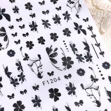 Black Flower Nail Stickers, Black Five-Petal Flower Dark Flower Spring And Summer Floral Nail Stickers, Decorative Nail Stickers, Self-Adhesive DIY Sexy Nail Products. - Multicolor - View 3