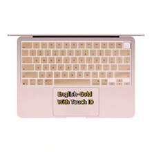 1 片装英文超薄硅胶键盘膜，美式布局，兼容 MacBook Neo 13 英寸 (A18) Pro 2026 年款 A3404 512GB（带触控 ID），降噪设计，耐磨印刷，打字流畅，3 种颜色可选 - 查看 13