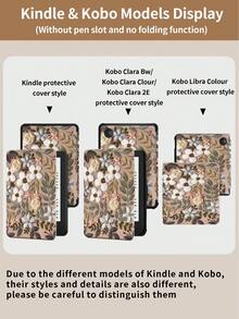 Kingsung Ốp bảo vệ máy tính bảng thêu họa tiết cây cỏ 2D, tương thích với iPad 9.7/10.2/10.5/10.9/12.9/Pro 11, iPad Air 8 (M4) thế hệ thứ 10 năm 2026 (11/13 inch), Galaxy Tab S6 Lite 10.4 inch, Kindle Paperwhite thế hệ thứ 12 năm 2024, Kindle thế hệ thứ 11 năm 2022, có lớp đệm mềm chống sốc, chân đế thông minh, chức năng tự động bật/tắt màn hình. - Nhiều màu - Xem 11