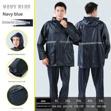 Impermeable separable para adultos, Ropa impermeable para bicicleta eléctrica de Body completo, Conjunto de pantalones impermeables para construcción/pesca, Ropa impermeable gruesa para exteriores - Impermeable dividido - Ver 11