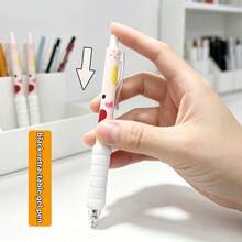 Bộ 4 bút bi bấm màu đen 0.5mm, thiết kế hoạt hình đáng yêu, viết trơn tru, mực khô nhanh, vật dụng cần thiết cho năm học mới. - Nhiều màu - Xem 8