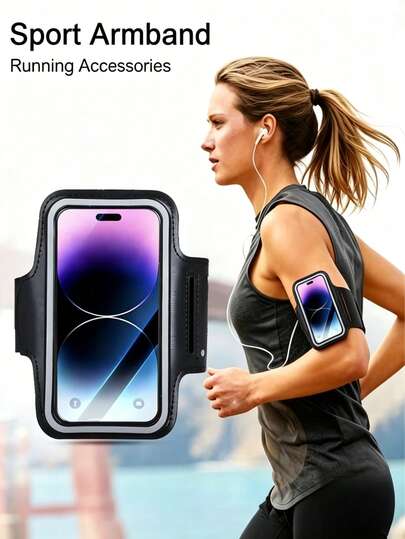 Outdoor Sports Armband - Fits Touchscreen Phones (Up To 7 Inches) Phone Holder For Running - Lightweight Reflective Sports Armband With Adjustable Strap - Suitable For Jogging And Cycling