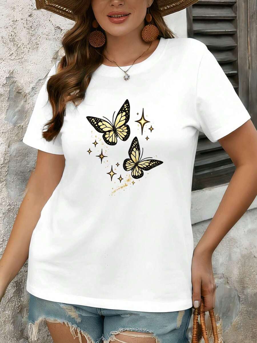 Dam-T-shirts - Vitt - Visa 1