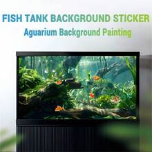 沉木水族造景,鱼缸背景画,水族箱背景贴纸,爬行动物栖息地背景贴纸,正面自粘,鱼缸装饰,水族箱装饰 - A - 查看 3