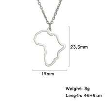 LIKGREAT Stainless Steel Hollow African Map Multi-Layer Beaded Chain Necklace For Women, Fashion Party Friend Gift - African Map Series - View 14