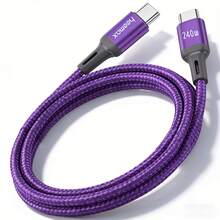 240W USB-C 转 USB-C 数据线，Heemax 高级尼龙编织 PD 3.1 快充数据线，高速 Type-C 充电线，兼容 17/16/15 系列、Galaxy S26/S25/S24 Ultra、Pro/Air、Pro，耐用持久充电线 - 彩色 - 查看 12