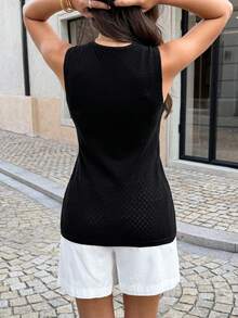 Áo khoác cardigan nữ màu đen khoét lỗ, kiểu dáng thường ngày, thích hợp cho mùa hè. - màu đen - Xem 2