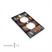 1pc Bookshelf Wall Plate | Light Switch And Outlet Cover, No Electricity Or Battery Required, Standard Installation - A - View 7