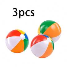 1/2/3/4/5/6 Pack 12 Inch Inflatable Beach Balls, Bulk Rainbow Beach Balls For Adults, Summer Pool Toys, Beach Party Supplies, Swimming Pool Balls - Multicolor - View 8