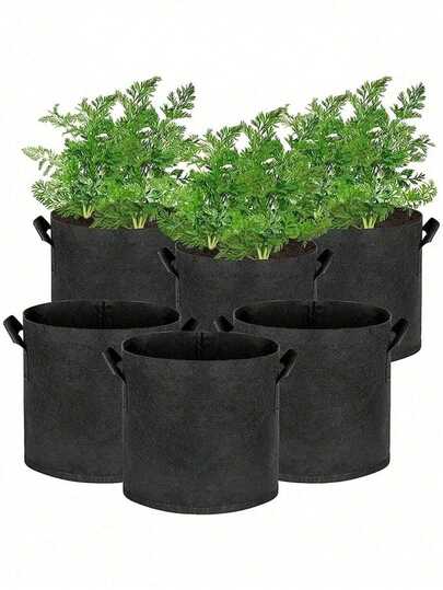 Heavy Duty Thickened Non Woven Fabric With Handles, Multi-Purpose Plant Grow Bags, Non Woven Fabric Pots, Reusable Planting Containers, Aeration Plant Growth Bag, For Tomatoes, Carrots, Fruits, Flowers And Vegetables, Gardening Supplies, Garden Stuff, Home Decor, Household Items 4th Of July Fathers Day Gift
