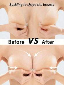 1 Pair Women's Silicone Bra, Ultra-Thin Adhesive Bra, Strapless Silicone Bra, Women's Silicone Push-Up Bra Pads, Style, Wedding Bra, Nipple Covers, Breathable Waterproof Bra, Strapless Bra, Suitable For Valentine's Day, Christmas, Bridal Wedding, Anniversary, Graduation Prom, Versatile Intimate Apparel For Refined Ladies - Slim - View 6