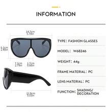 1 Pcs/Set, New Large-Frame Sports Protective Sunglasses,  Men's And Women's Personalized Sunglasses. - Gọng kính sâm panh có tròng kính sâm panh - Xem 3