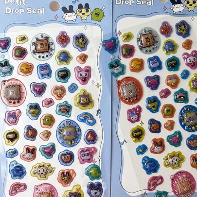 Bộ sưu tập sticker hoạt hình 3D phổ biến năm 2026, quà tặng cho trẻ em, sticker dán điện thoại, sticker hoạt hình dễ thương sáng tạo, sticker hình dạng thú vị, sticker trang trí hàng ngày, sticker trang trí tiệc, sticker tương tác cho trẻ em.