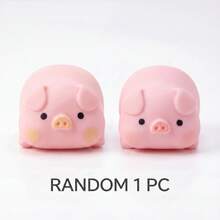 1pc Cute Pink Pig Squishy Toy: Soft Silicone Slow Rebound Toy, Adorable Kawaii Pig Squeeze Toy For Stress Relief And Anxiety, Suitable For Desktop Decor, For Kids And Adults, Perfect Gift For Wedding Season And Mother's Day - NNL41 - View 10
