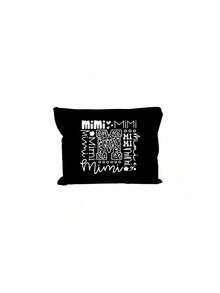 Black Linen Tote Bag With Black Mini Pouch, Mimi Letter Art Black Linen Shoulder Bag, Tote Bag, Storage Pouch, Handbag, Organizer Bag, Suitable For Women, Girls, Teens, Ladies, Students, Picnic, Shopping, Travel, Beach, Holiday, Office, School Daily Use - Reusable Linen Casual Fashion Accessory, Multifunctional Storage Pouch, Personalized Creative Gift, High Quality, Durable, Lightweight - Multicolor - View 13