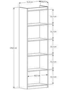 Lorenzo Multipurpose Bookshelf With 5 Shelves - Organizer For Books And Home Decor - Office/Living Room - B - View 4