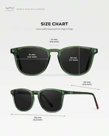 WearMe Pro WMP Eyewear - Men's Polarized Modern Rounded Square Sunglasses - Gọng đen / Tròng kính đen - Xem 6
