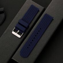 Men Tire Texture Watch Band 18mm 20mm 22mm 24mm Quick Release Spring Bar Waterproof Replacement Silicone Watch Strap - Mouldless - View 13