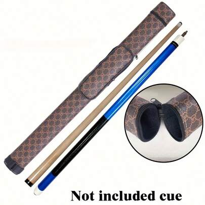 1 pièce Étui de queue de billard de haute qualité, sac à main en PU avec un design à 2 trous pour accueillir en toute 1 queue de billard et 1 embout, convient aux joueurs de 9 pool américain et de snooker