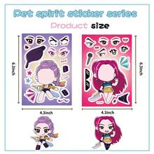 8pcs/Set Cartoon Witch Hunter Series Collage Decorative Stickers For Phone, Cup, Skateboard, Waterproof DIY Stickers - Multicolor - View 7