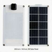 Portable Foldable Solar Panel, 5W/10W (Non-Foldable), 12W, 21W, 32W Options, Waterproof & Durable, Emergency Charging For Phones, Power Banks, Flashlights Or Small Energy Storage Devices During Outdoor Camping, RV Travel - Multicolor - View 14