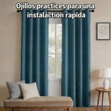 1 Piece Thermal Blackout Curtain 135x225 Cm, Total Light And UV Ray Blocking, Noise And Temperature Insulation, Ideal For Bedroom, Living Room Or TV Room - 水綠色 - 查看 8