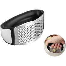 1/2 chiếc dụng cụ ép tỏi bằng thép không gỉ, thiết kế tiện dụng, dụng cụ băm tỏi dễ sử dụng cho gia đình và nhà bếp. - màu đen - Xem 8