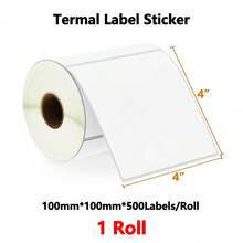10.16x10.16 Cm Thermal Paper Roll,500Pcs/Roll,4x4 Inch - View 10