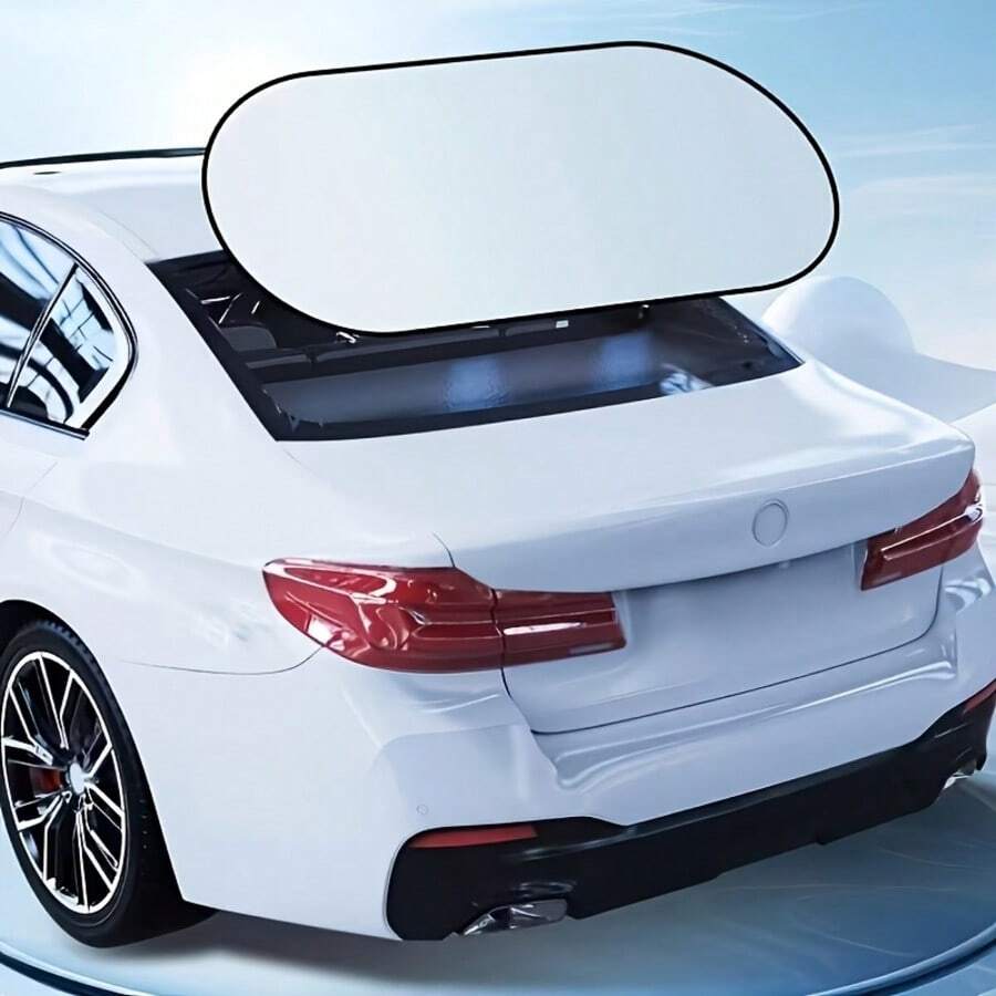 Thickened Car Rear Window Sun Shade, Heat Insulation And Cooling, Suitable For Most Sedans & SUVs, Foldable And Portable Design, Universal Fit