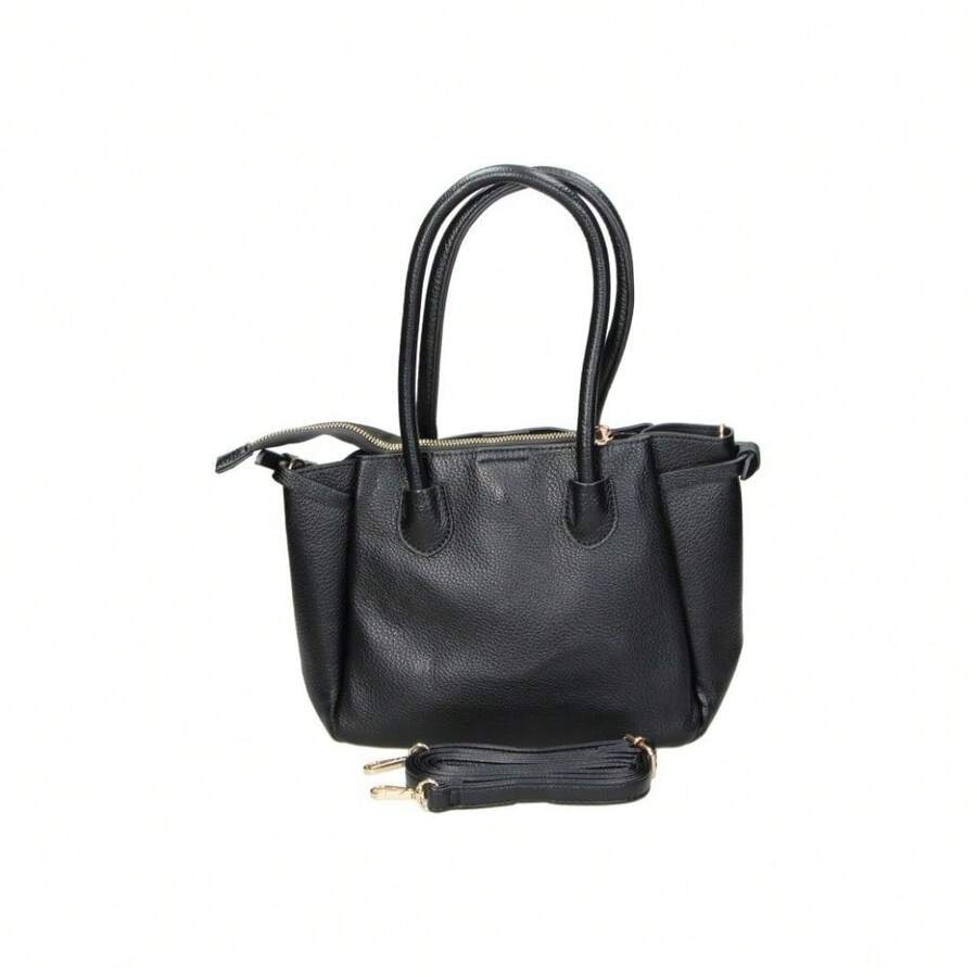 Chenson MIA LAROUGE | Mia Larouge Women's Shoulder Bag – Black Shopper Bag – Medium Zip-Away Bag – Multiple Compartments – Spacious And Stylish – With Crossbody Strap – Faux Leather – Model W201347 - Black - View 1