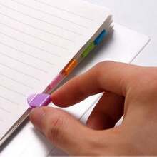 5/10/20/30 piezas Clips de índice de página de plástico multicolor, marcadores de página, etiquetas de notas adhesivas, etiquetas de clasificación de documentos, banderas, marcadores de página transparentes y removibles, útiles escolares y de oficina - Multicolor - Ver 10