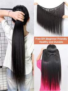 BINF Raw Brazilian Bone Straight Weave Human Hair Extensions 8-30 Inch, Unprocessed Natural Black Virgin Hair, 1 3 4 Bundle For Daily Daily Hairstyle Use - Natural Black - 查看 3