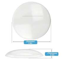 8PCS 4cm Transparent Silicone Door Stopper Pads, Self-Adhesive Wall Protector Reusable Noise Reduction Bumpers - Clear - View 8