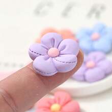 30pcs Cute 5-Petal Sunflower Resin DIY Phone Case Flower Decor Accessories - Multicolor - View 2