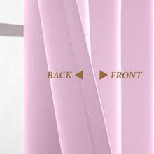 1 Piece Thermal Blackout Curtain 135x225 Cm, Total Light And UV Ray Blocking, Noise And Temperature Insulation, Ideal For Bedroom, Living Room Or TV Room - 粉紅色 - 查看 2