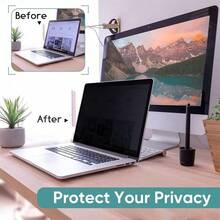 Protector de pantalla de privacidad para portátil de 13.3 pulgadas 16:9 - Antirreflejo, filtro de luz azul, protección de visión a 30°, protección de privacidad mejorada y comodidad visual, superficie mate, material PET - Ver 4