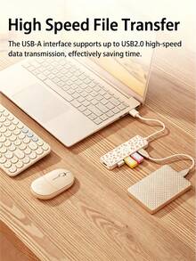 HP USB 扩展坞带 Type-C 充电适配器 2.0 分线器兼容苹果笔记本电脑转换器 4K 投影 PD 充电扩展坞四合一（黑色、白色、奶茶色、银色） - 查看 8