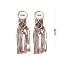 2 chiếc vòng giữ khăn ăn kiểu Bohemian, giá đỡ khăn ăn thủ công bằng macrame với tua rua. - Nhiều màu - Xem 16