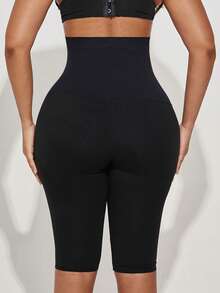 Pantalones cortos de cintura alta para maternidad color negro - Negro - Ver 7